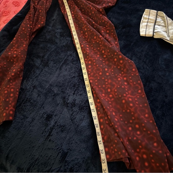 Alice + Olivia Leiby Red 3/4 Sleeves Wide Leg Jumpsuit Pants Size L - Picture 13 of 13